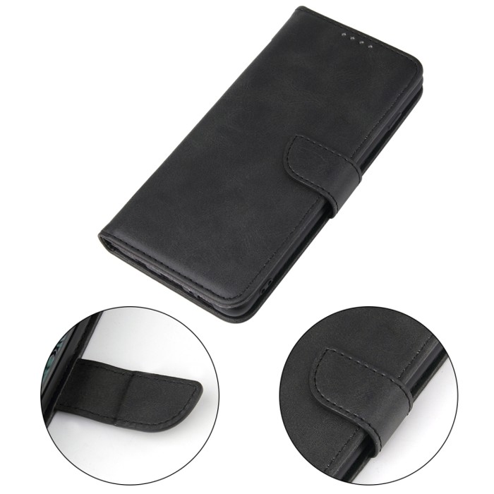 SKLO + PUZDRO 2v1 pre Xiaomi Redmi 12C - Peňaženkové puzdro BUCKLE čierne