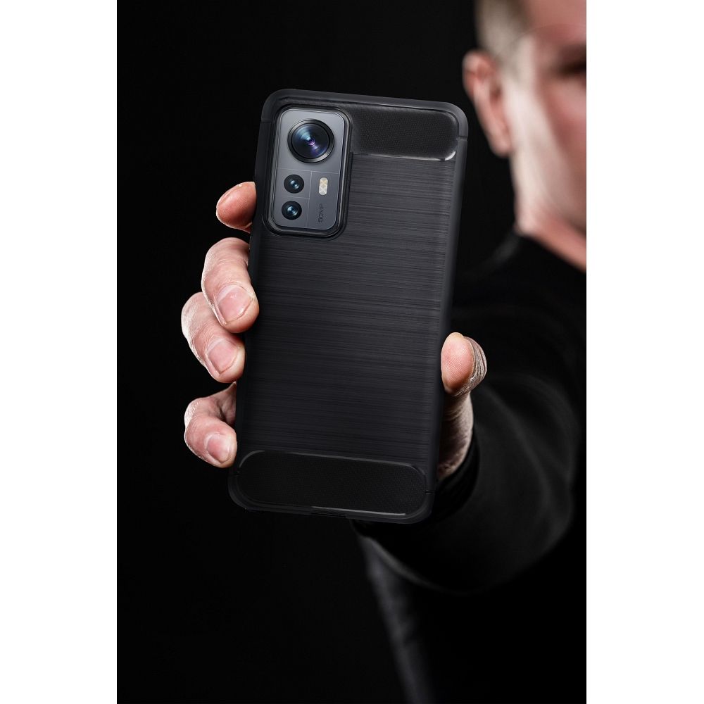 CARBON Zadný silikónový kryt pre Honor X7b - čierny