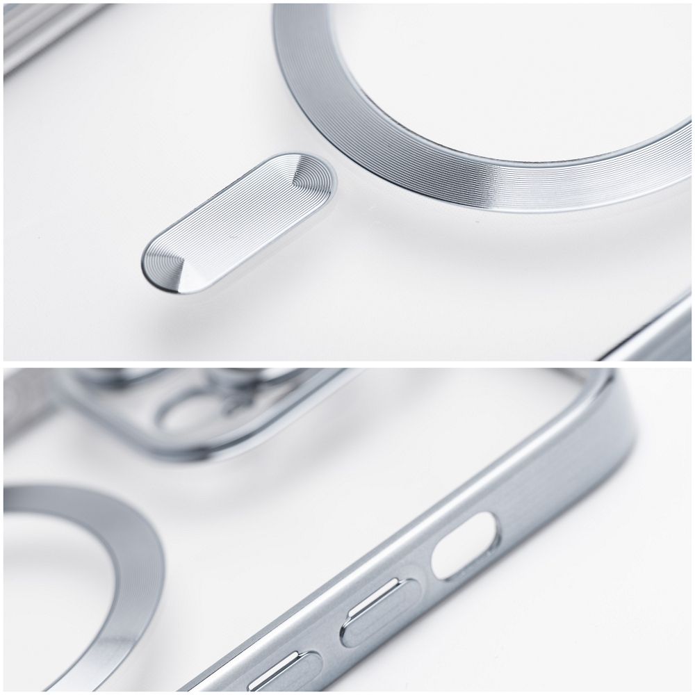 Puzdro ELECTRO MAG COVER kompatibilné s MagSafe pre Samsung Galaxy S24 Ultra strieborné
