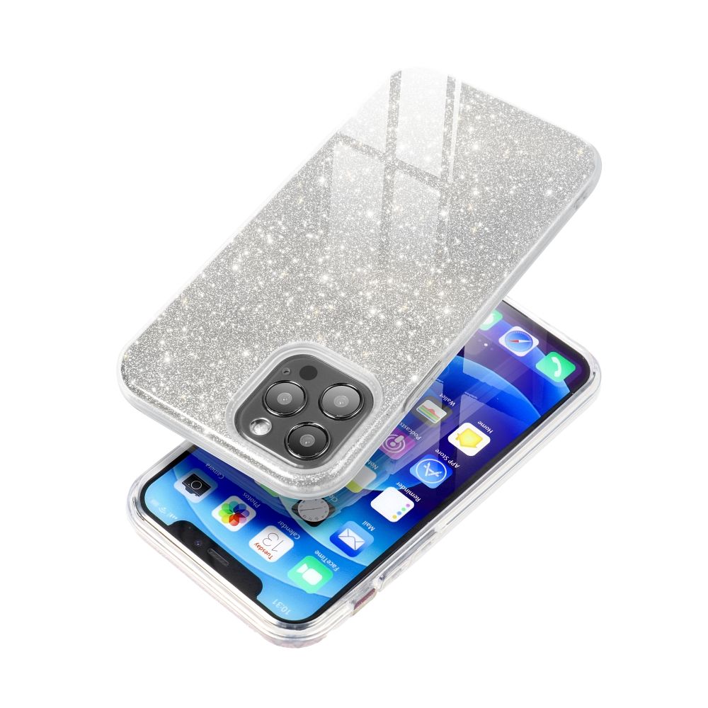 SHINING Puzdro na Apple iPhone 16 Pro strieborné