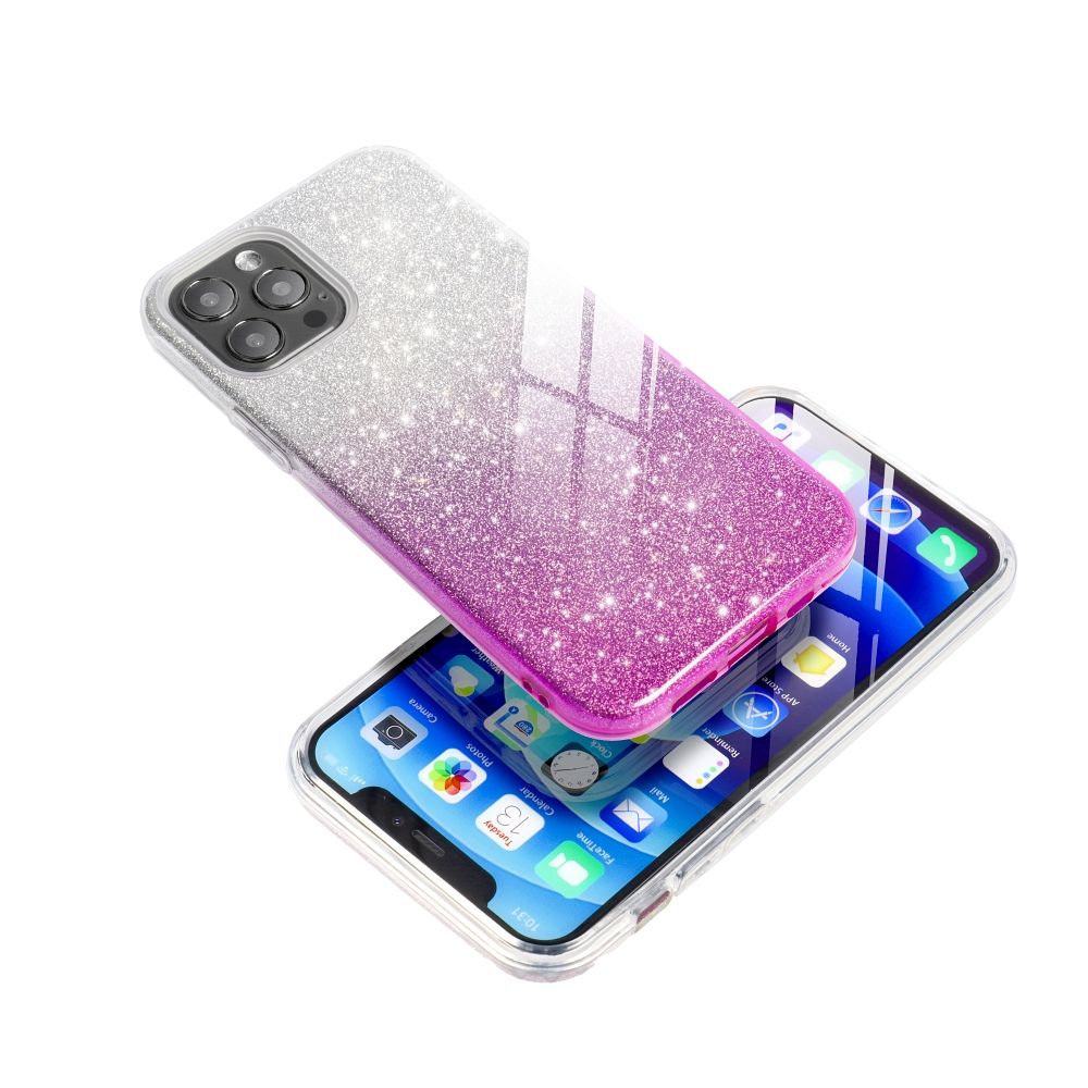 SHINING Puzdro na Apple iPhone 16 Pro transparentné ružové