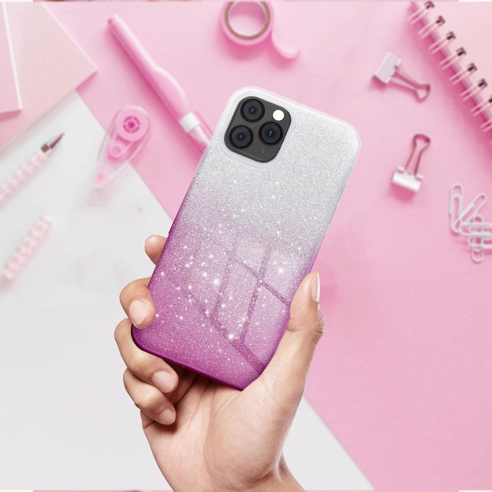 SHINING Puzdro na Apple iPhone 16 Pro transparentné ružové
