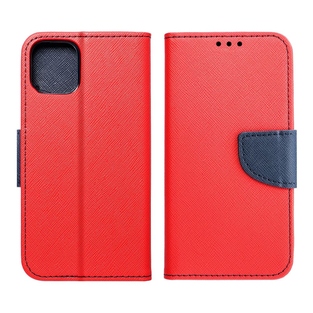 FANCY knižkové puzdro na Apple iPhone 16 Plus červené / tmavomodré