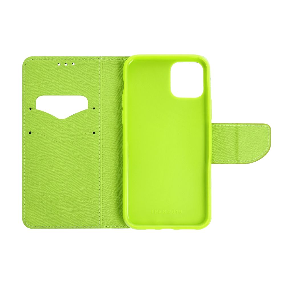 FANCY knižkové puzdro Apple iPhone 16 navy / limetka