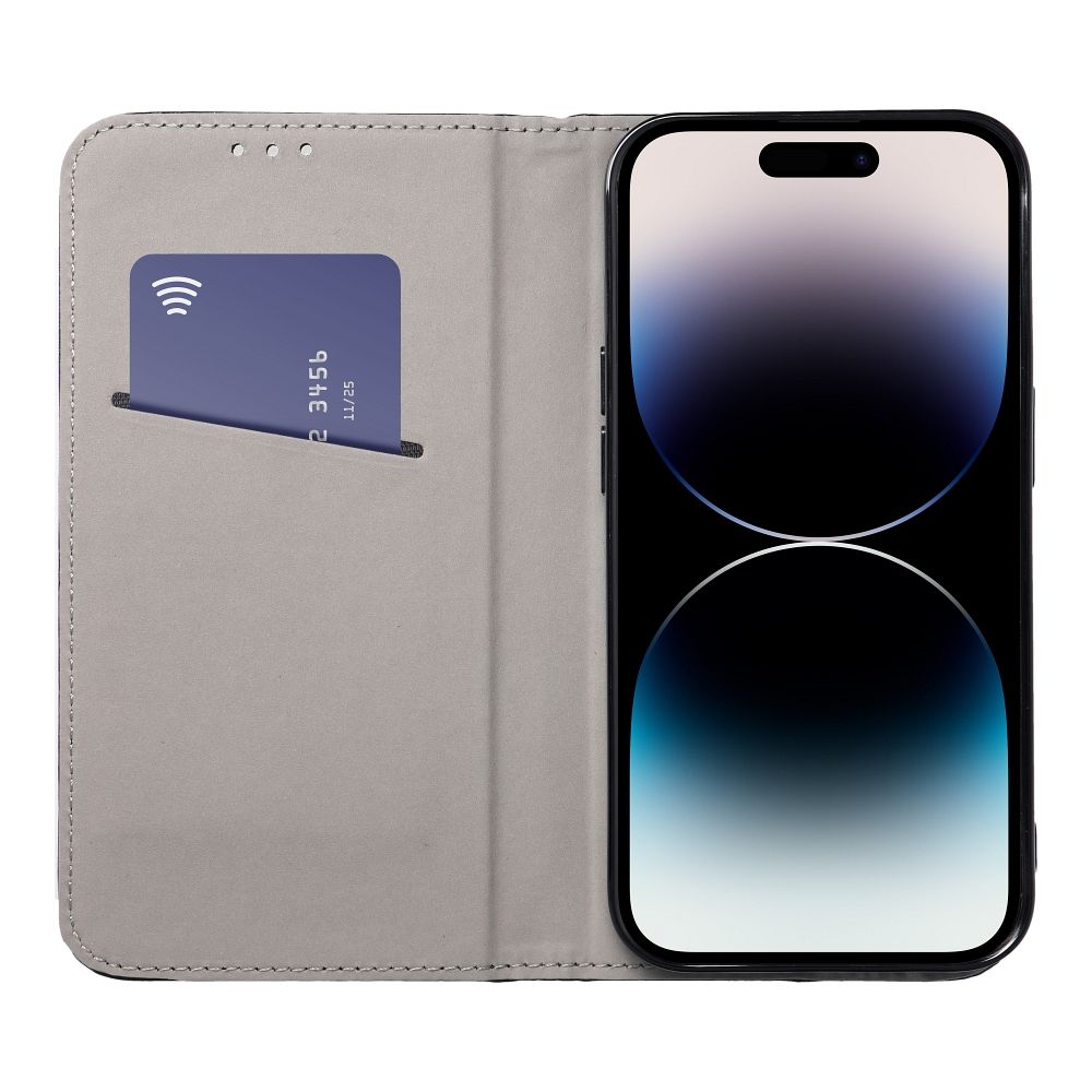 Knižkové puzdro SMART MAGNETO na Apple iPhone 16 Plus čierne