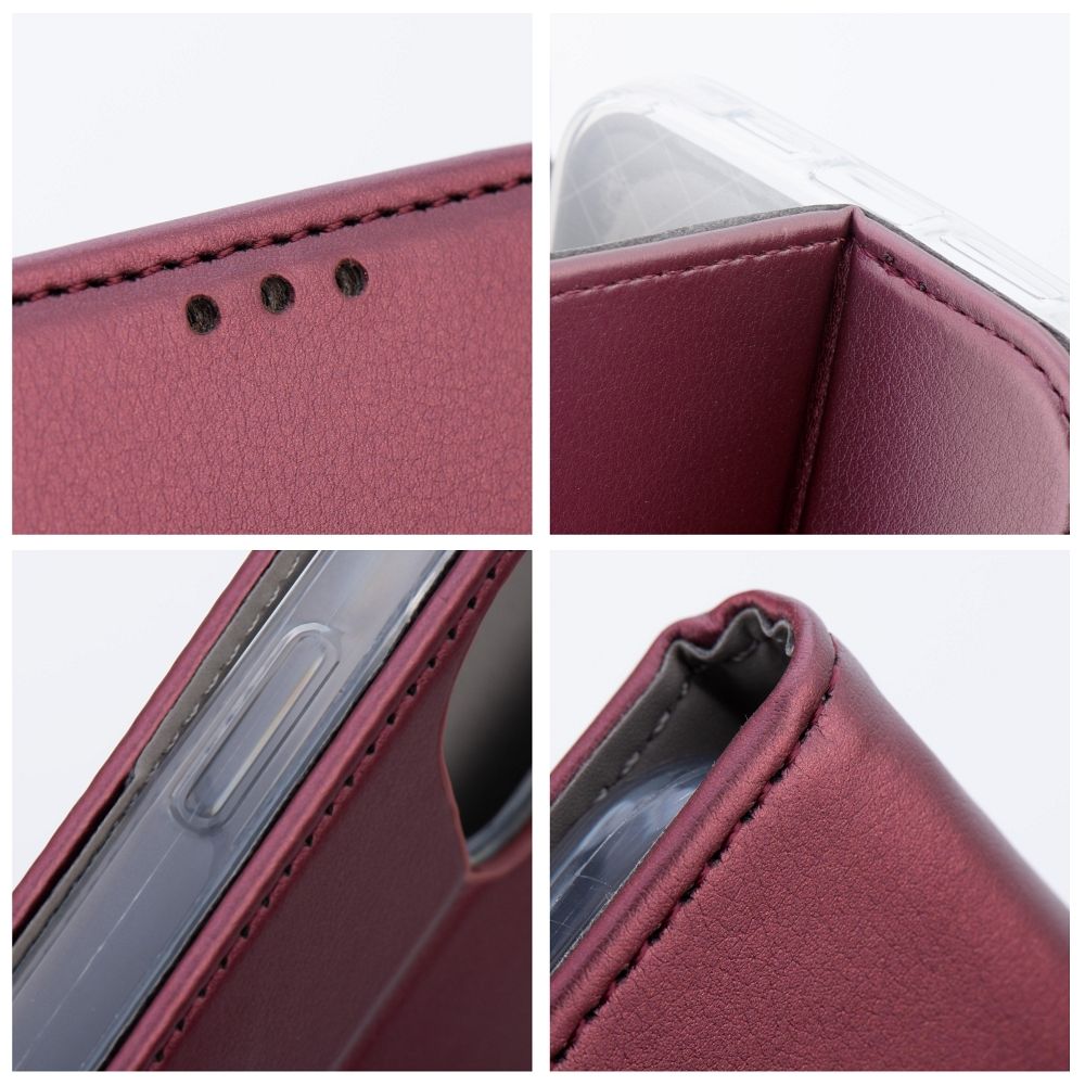 Knižkové puzdro SMART MAGNETO na Apple iPhone 16 Plus bordové