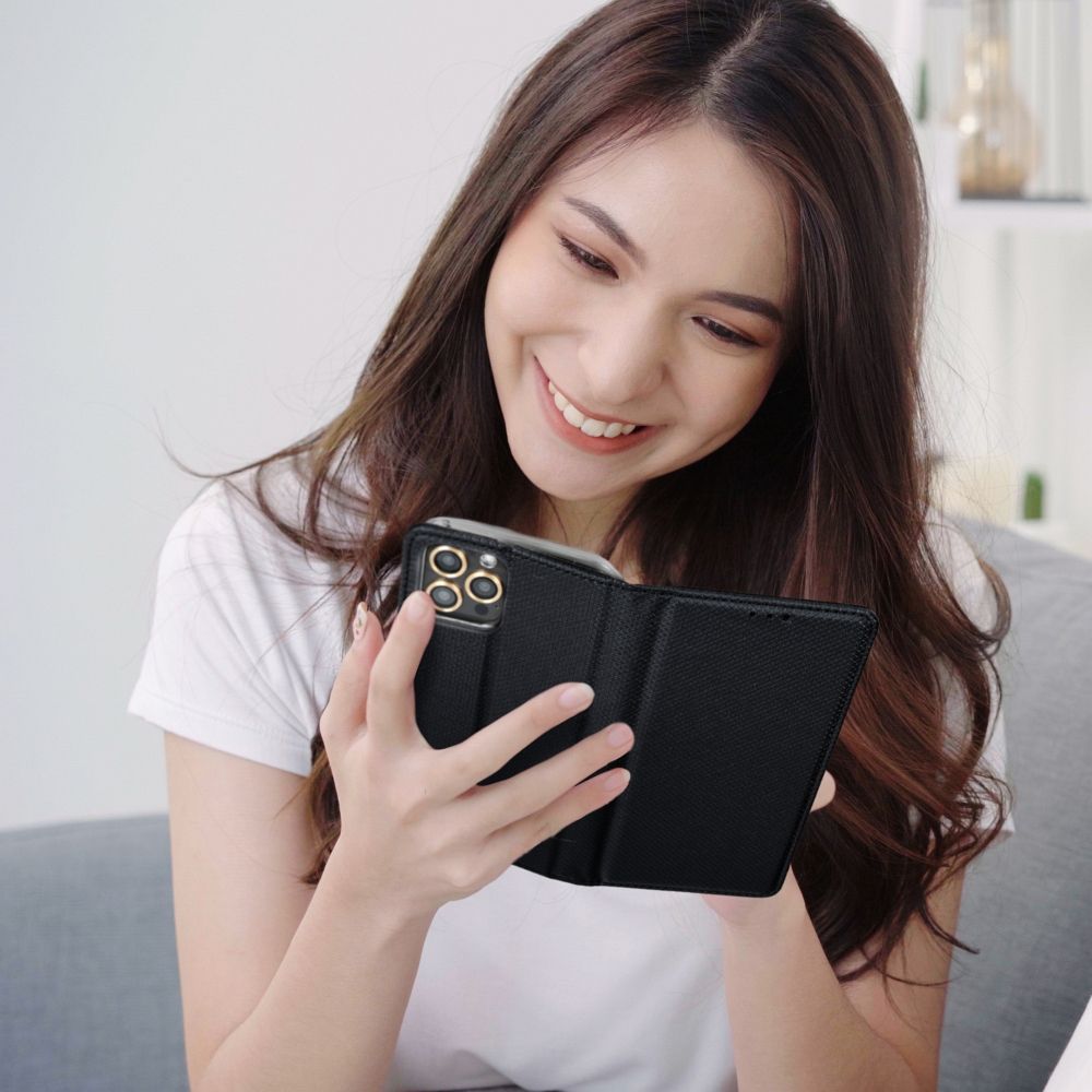 SMART CASE Knižkové puzdro pre Apple iPhone 16 Plus čierna