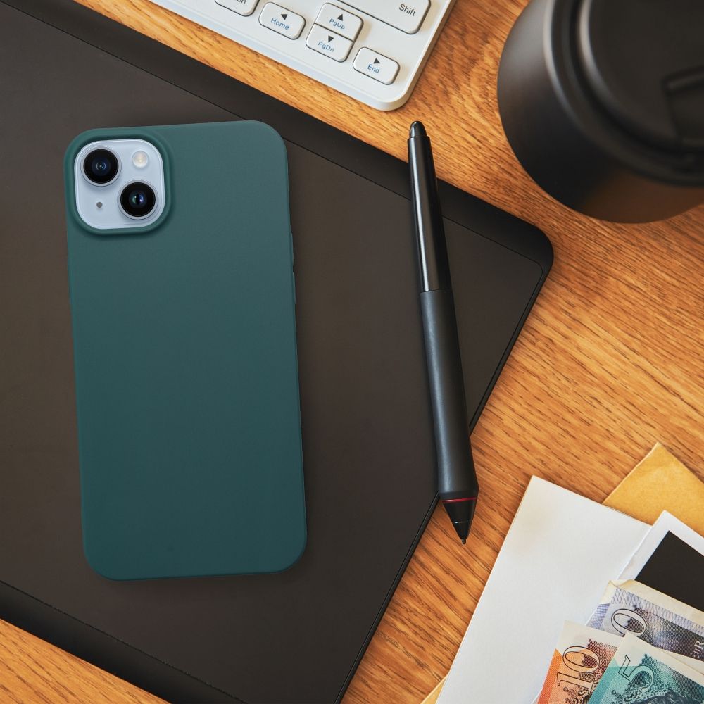 MATT Zadný silkonový kryt pre Samsung Galaxy A25 5G - zelený
