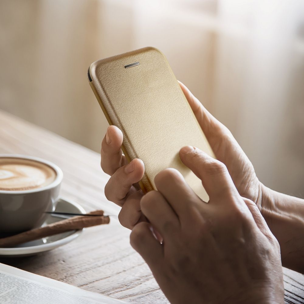 Knižkové puzdro ELEGANCE pre Samsung Galaxy S25 Plus zlaté