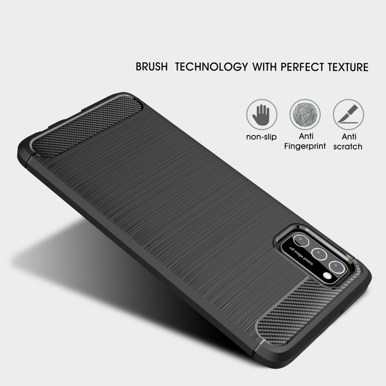 Silikónový kryt na Samsung Galaxy A03s - Carbon čierne