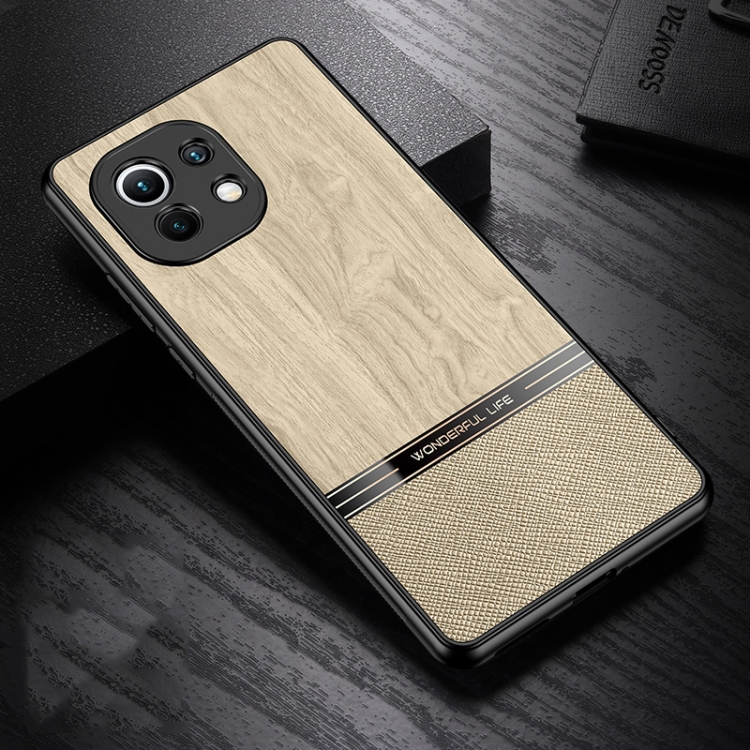 Tvrdené puzdro pre Xiaomi Mi 11  - Wood hnedé