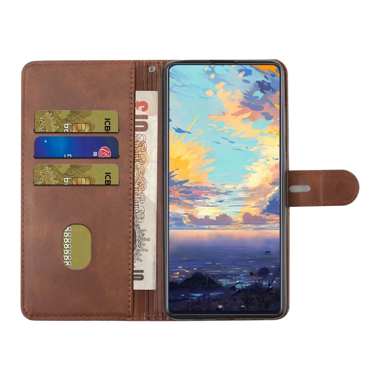 Knižkové puzdro Solid pre Xiaomi Mi 11  - hnedé