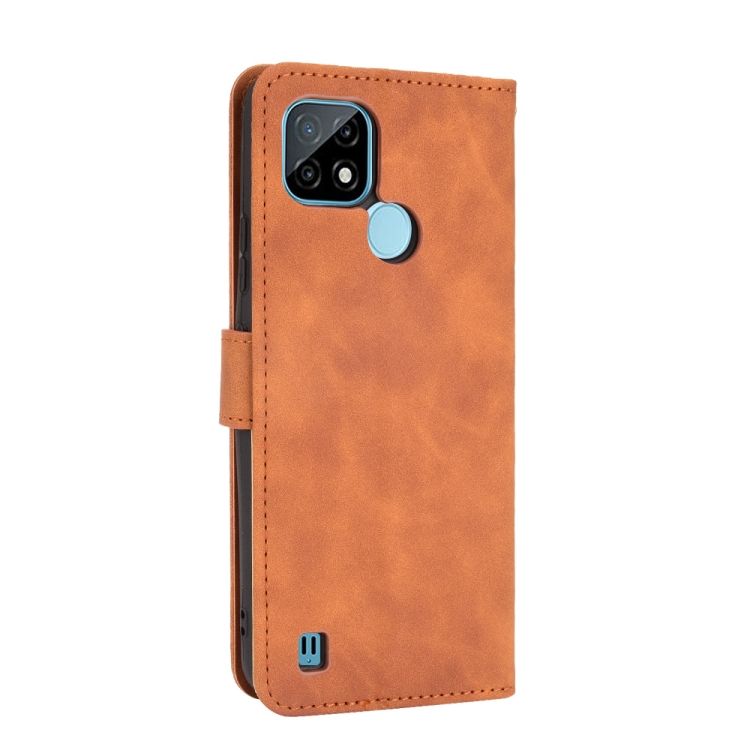 Knižkové puzdro na Realme C21 - Solid hnedé
