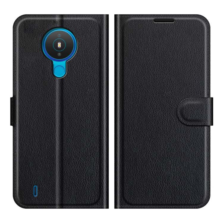 9D SKLO + PÚZDRO 2v1 pre Nokia 1.4 - Knižkové puzdro Solid čierne