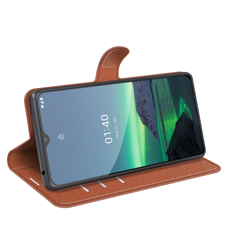 Knižkové puzdro pre Nokia 1.4 - Solid hnedé