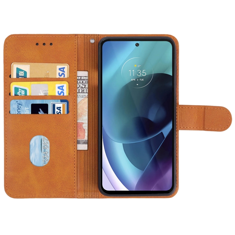 Knižkové puzdro pre Motorola Moto G71 5G - Solid hnedé