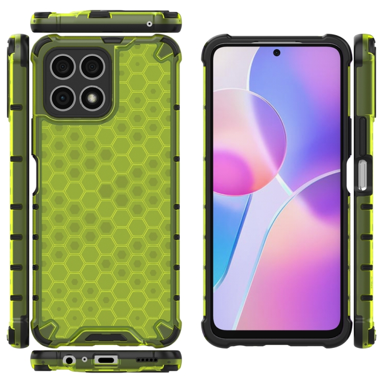 Tvrdený kryt pre Honor X8 - Honeycomb zelený