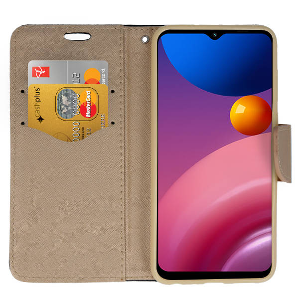 Knižkové puzdro pre Samsung Galaxy A13 5G / A04s - Smart FANCY čierno zlaté