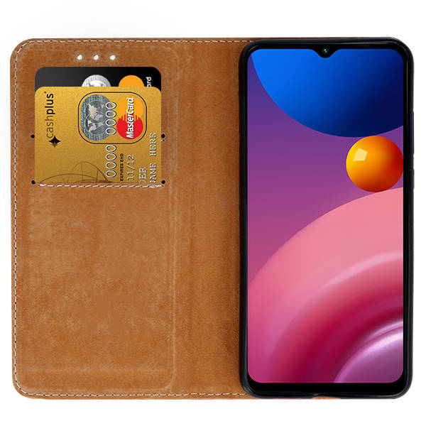 SKLO + PUZDRO 2v1 pre Samsung Galaxy A13 5G / A04s - Knižkové MAGNETIC hnedé