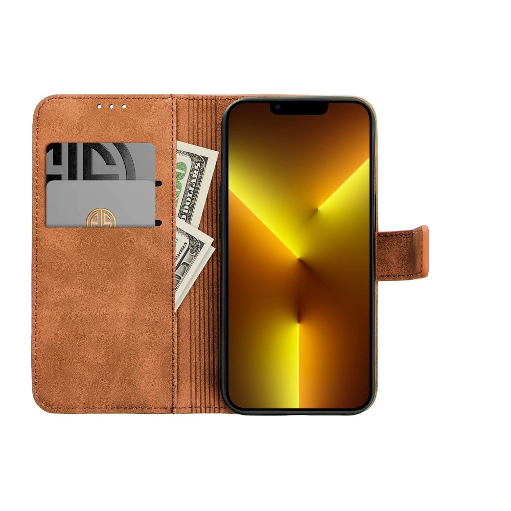 SKLO + PUZDRO 2v1 pre Xiaomi 12 Lite - Knižkové Solid hnedé