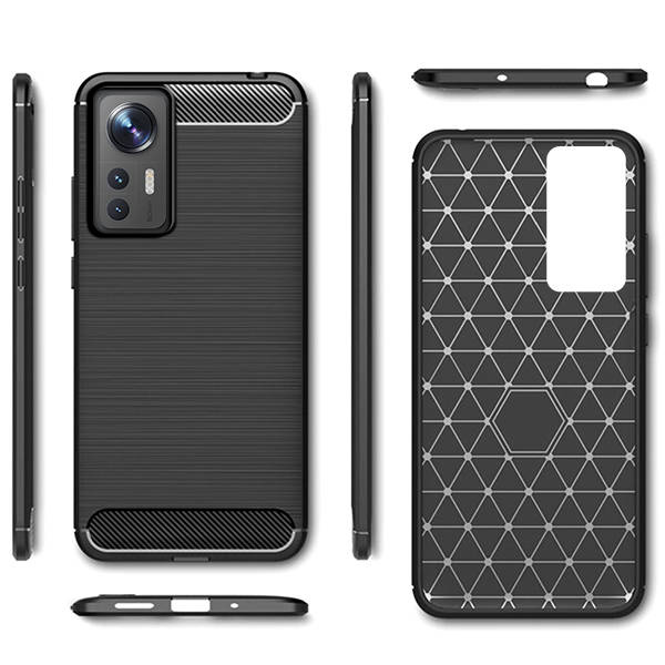 Silikónový kryt pre Xiaomi 12 Lite - CARBON čierny