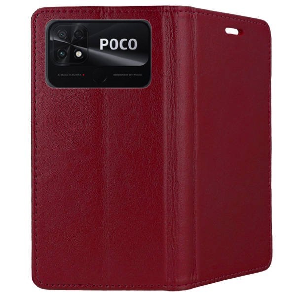 SKLO + PUZDRO 2v1 pre Xiaomi Poco C40 - Knižkové Magnet bordové