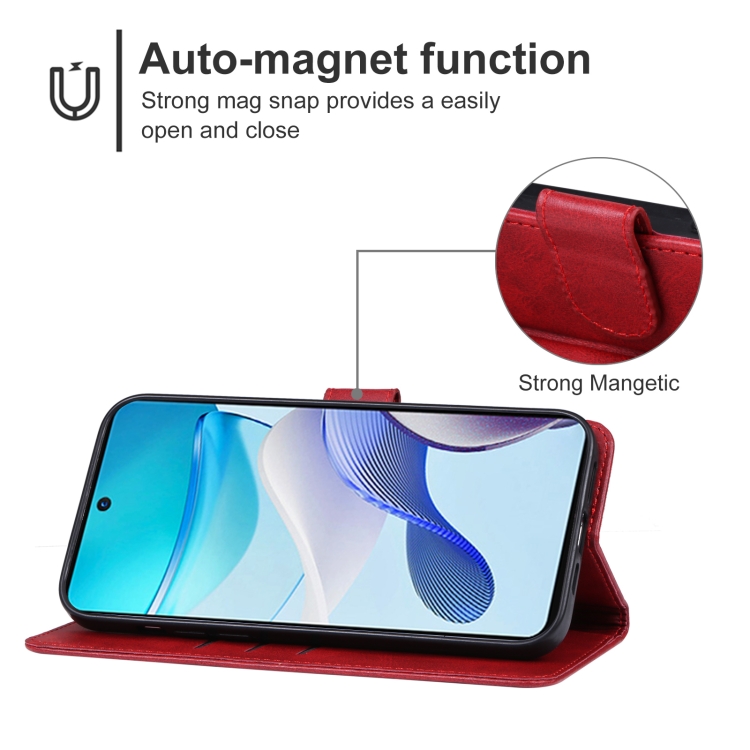 Knižkové puzdro pre Motorola Moto G53 5G - SOLID červené