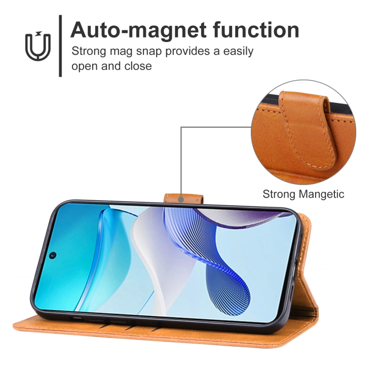 Knižkové puzdro pre Motorola Moto G53 5G - SOLID hnedé