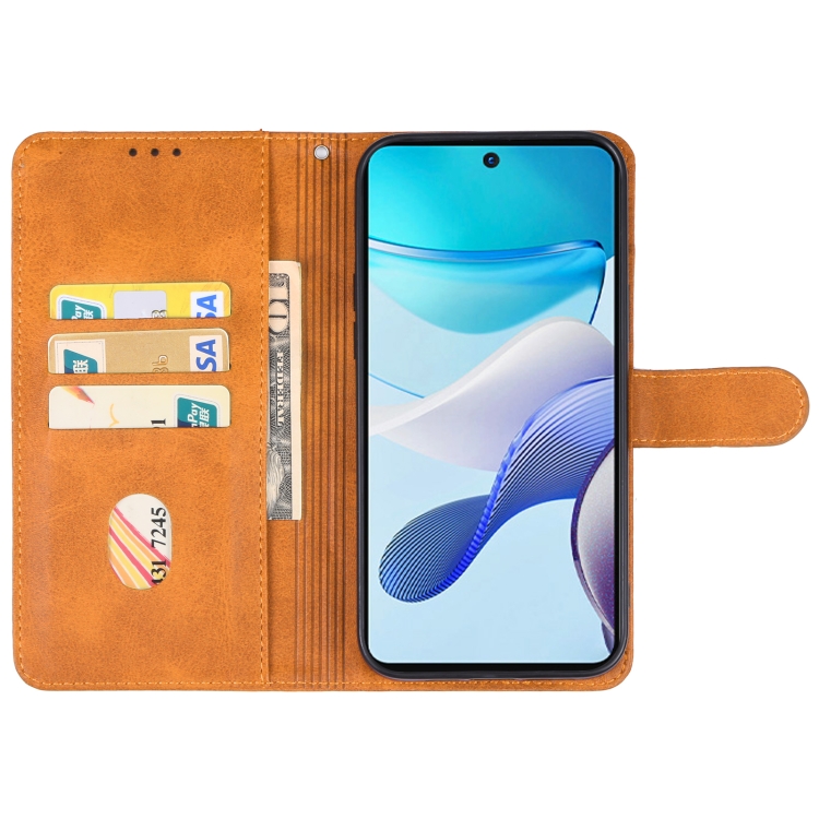 Knižkové puzdro pre Motorola Moto G53 5G - SOLID hnedé