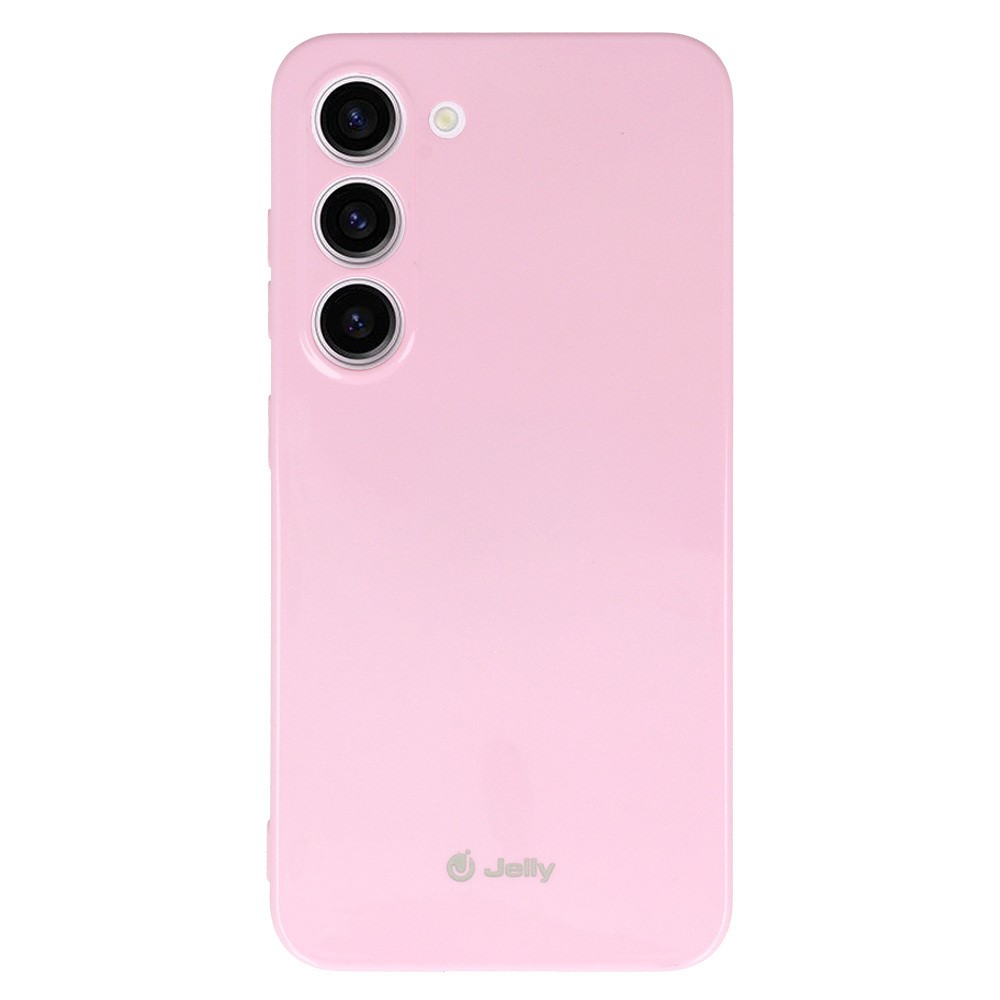 SKLO + PUZDRO 2v1 pre Samsung Galaxy S23 Plus 5G - silikónové Jelly ružové