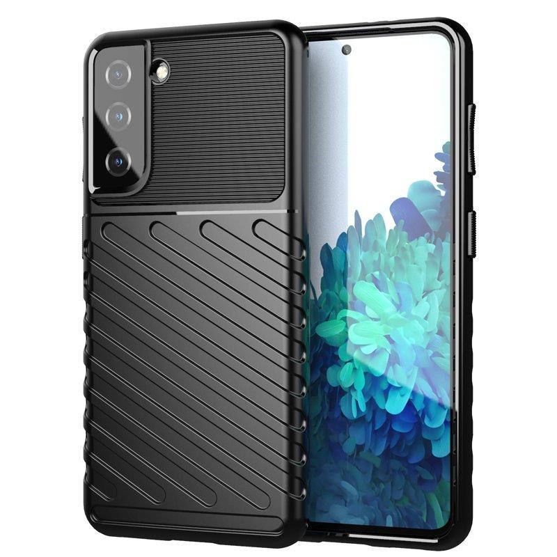 SKLO + PUZDRO 2v1 pre Samsung Galaxy S23 Plus 5G - Tvrdené THUNDER čierne