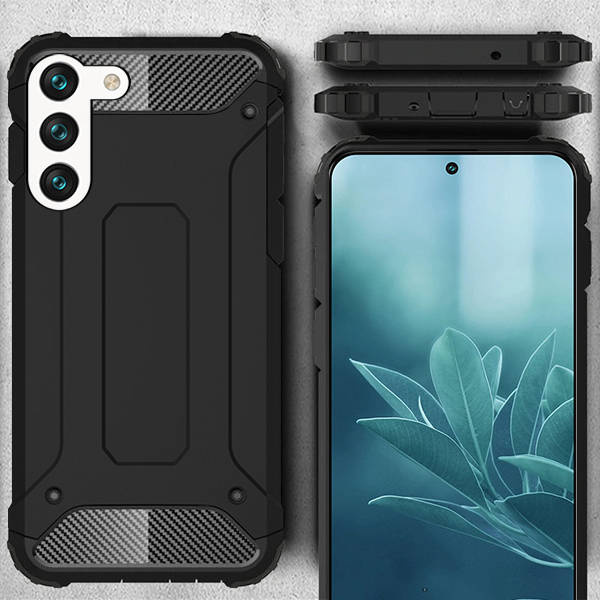 Tvrdený kryt pre Samsung Galaxy S23 Plus 5G - HYBRID Armor čierny
