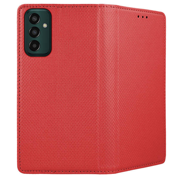 9D SKLO + PUZDRO 2v1 pre Samsung Galaxy M13 - Knižkové Smart Magnet červené