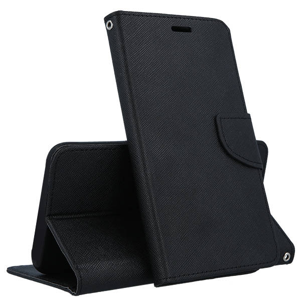 9D SKLO + PUZDRO 2v1 pre Huawei Nova 10 SE - Knižkové FANCY čierne