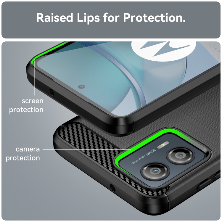 Silikónový kryt pre Motorola Moto G53 5G - CARBON čierny