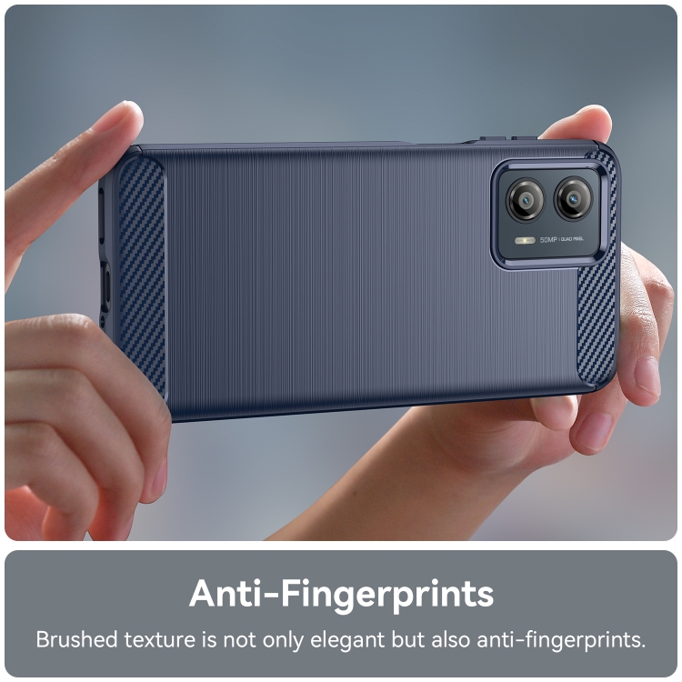 Silikónový kryt pre Motorola Moto G53 5G - CARBON modrý