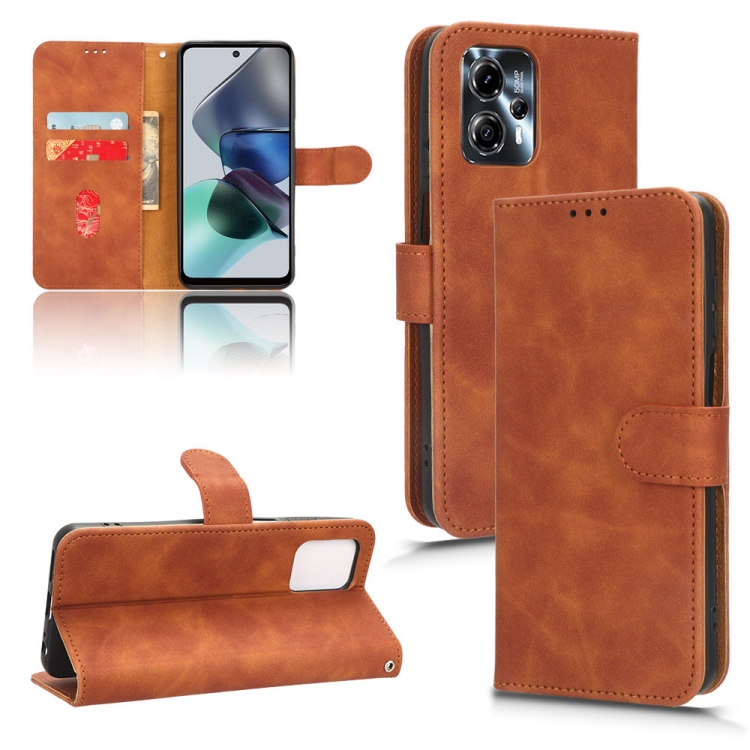 Knižkové puzdro pre Motorola Moto G23 / G13 - SOLID hnedé