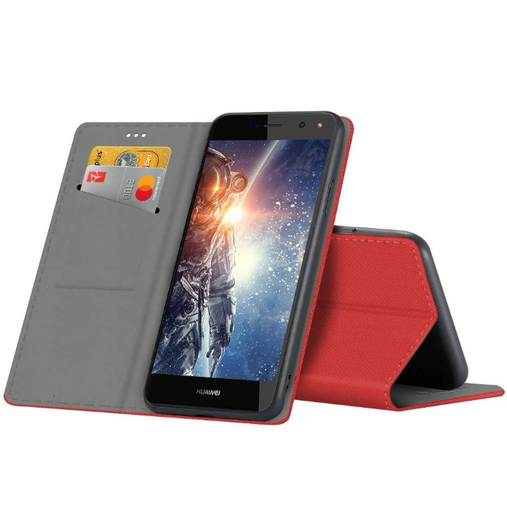 Knižkové puzdro Smart Magnet na Huawei Y6 2017 - červené