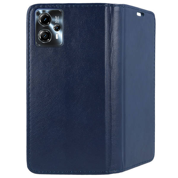 9D SKLO + PUZDRO pre Motorola Moto G23 / G13 - Knižkové puzdro MAGNETIC modré