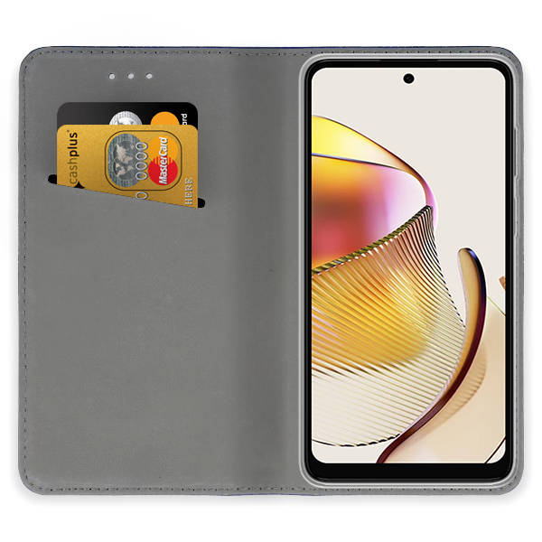 Knižkové puzdro na Motorola Moto G73 5G - SMART MAGNET modré