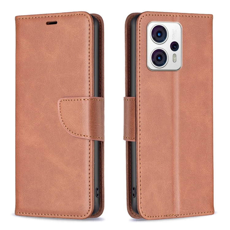 Knižkové puzdro pre Motorola Moto G53 5G - LEATHER hnedé