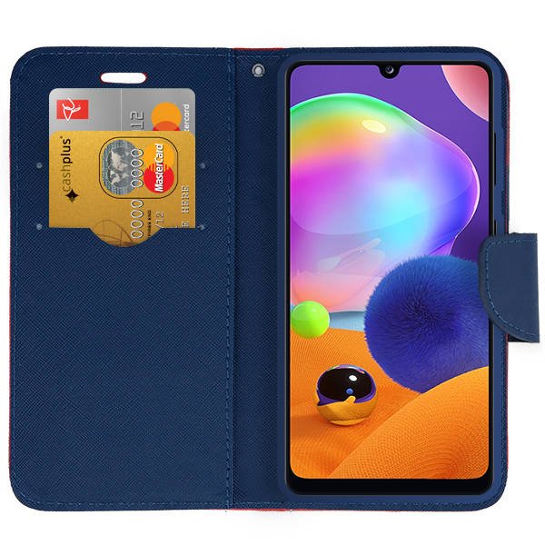 SKLO + PUZDRO 2v1 pre Xiaomi Redmi 12C - Knižkové puzdro FANCY červené