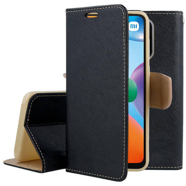 Knižkové puzdro na Xiaomi Redmi 12C - FANCY čierno zlaté