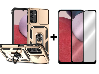 SKLO + PUZDRO 2v1 pre Samsung Galaxy A14 / A14 5G - SLIDING zlaté