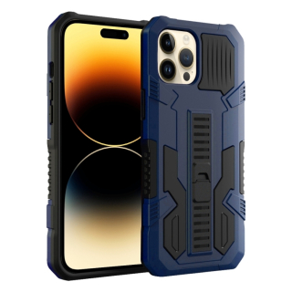 Tvrdený kryt pre iPhone 15 Pro - WARRIOR modrý