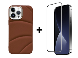 SKLO + PUZDRO 2v1 pre iPhone 15 Pro - JACKET hnedé