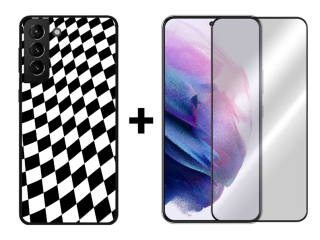 9D SKLO + PUZDRO 2v1 pre Samsung Galaxy S22 - Pattern 006