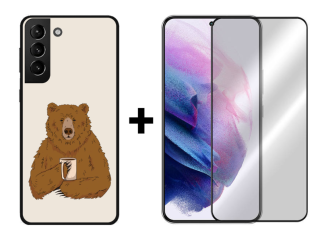 9D SKLO + PUZDRO 2v1 pre Samsung Galaxy S22 - Pattern 007