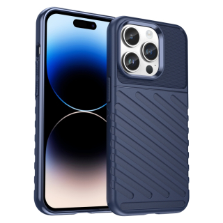 Zadný ochranný kryt pre iPhone 15 Pro - THUNDER modrý