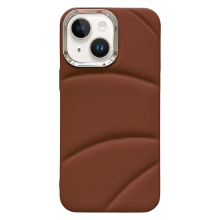 Zadný ochranný kryt pre iPhone 15 Plus - JACKET hnedý